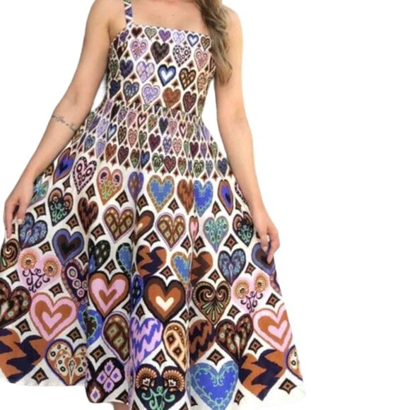 FARM Rio Multicolor Heart Pattern Dress - Picture 3 of 16